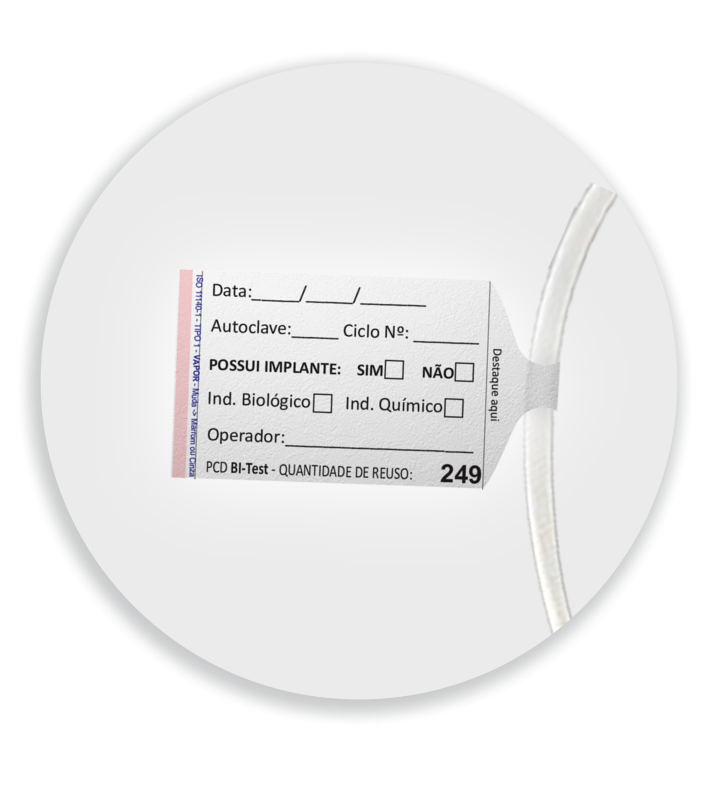 Etiqueta p/ Identificação de Ciclos do PCD BI-TEST com IQ Tipo 1