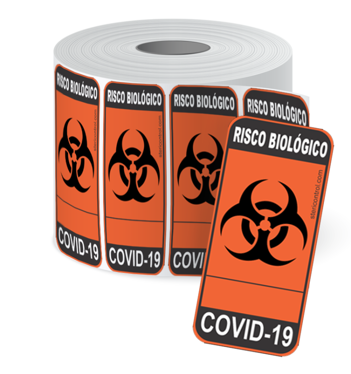Etiqueta Risco Biológico COVID-19