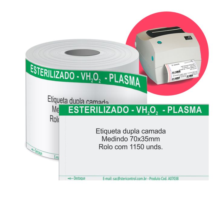 Etiqueta para Material Esterilizado - VH2O2 - Plasma