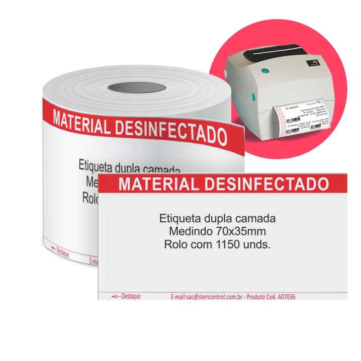 Etiqueta para Material Desinfectado